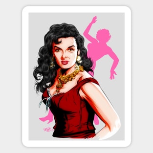 Jane Russell - An illustration by Paul Cemmick Sticker